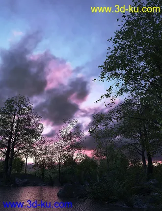 3D打印模型Orestes Iray HDRI Skydomes - Blue Hour的图片