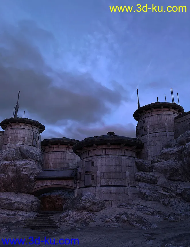Orestes Iray HDRI Skydomes - Blue Hour模型的图片6
