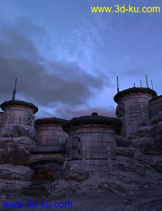 3D打印模型Orestes Iray HDRI Skydomes - Blue Hour的图片