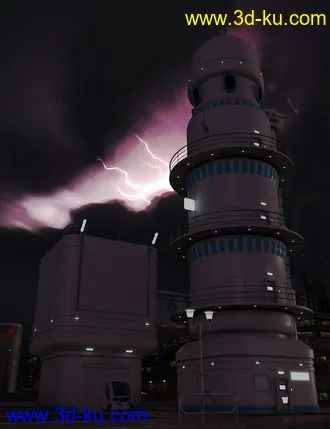 3D打印模型Orestes Iray HDRI Skydomes - Night Storms的图片