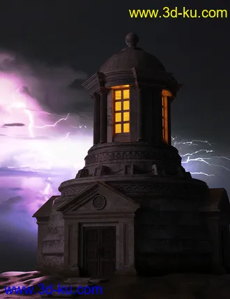 3D打印模型Orestes Iray HDRI Skydomes - Night Storms的图片
