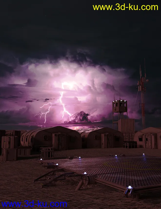 Orestes Iray HDRI Skydomes - Night Storms模型的图片6
