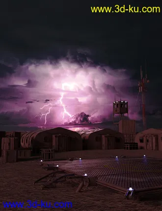 3D打印模型Orestes Iray HDRI Skydomes - Night Storms的图片