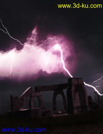 3D打印模型Orestes Iray HDRI Skydomes - Night Storms的图片