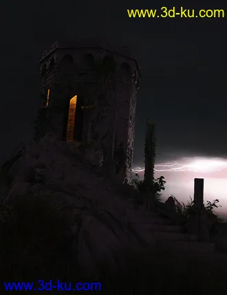 3D打印模型Orestes Iray HDRI Skydomes - Night Storms的图片