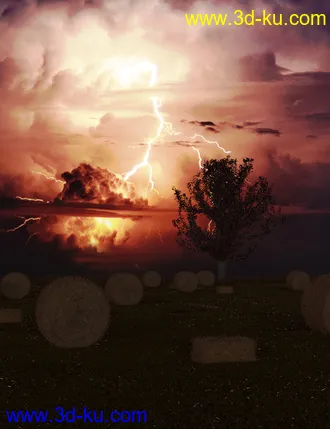 3D打印模型Orestes Iray HDRI Skydomes - Night Storms的图片