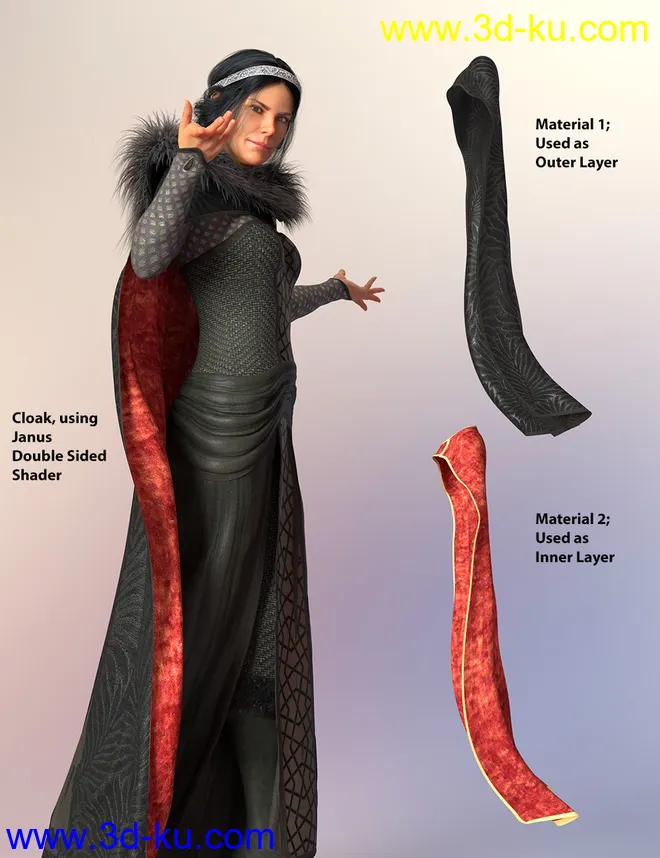 Oso Janus Double Sided Shader Merchant Resource for Iray模型的图片5