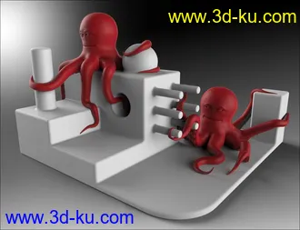 3D打印模型OTTO - The Mad Octopus的图片