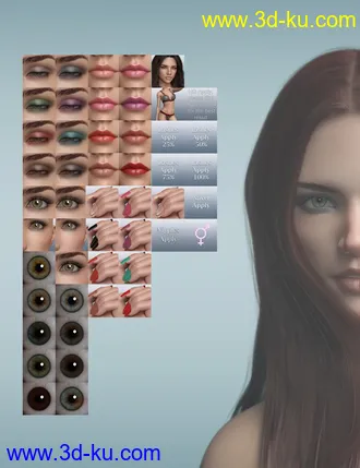3D打印模型P3D Aria HD for Genesis 8 Female的图片