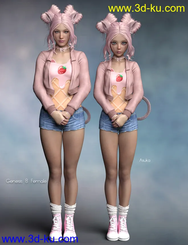 P3D Asuka for Genesis 8 Female(s)模型的图片10