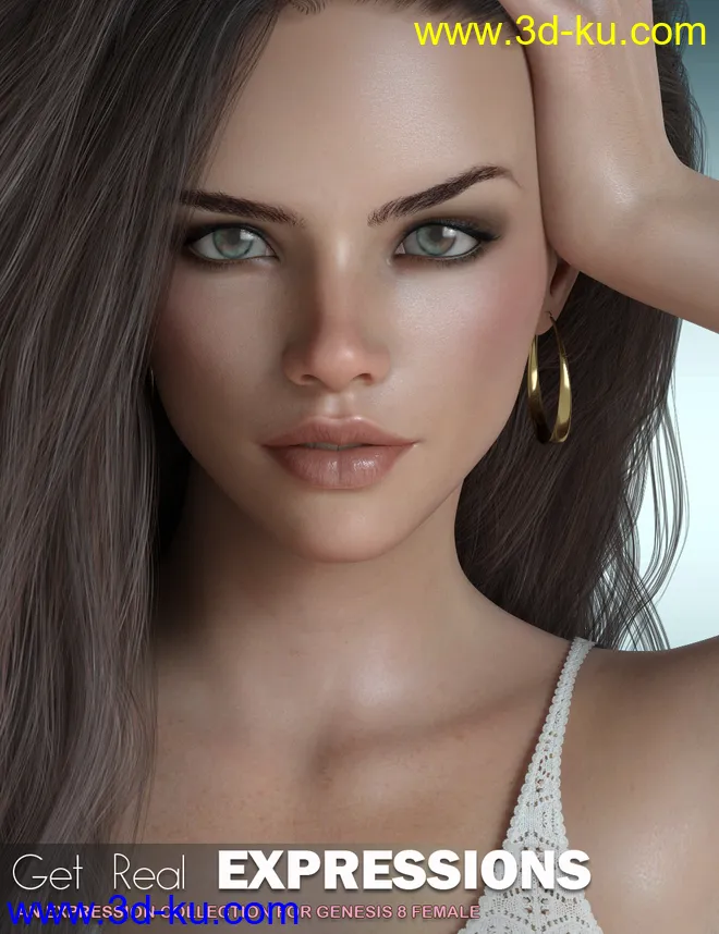 P3D Get Real Expressions for Genesis 8 Female(s)模型的图片1