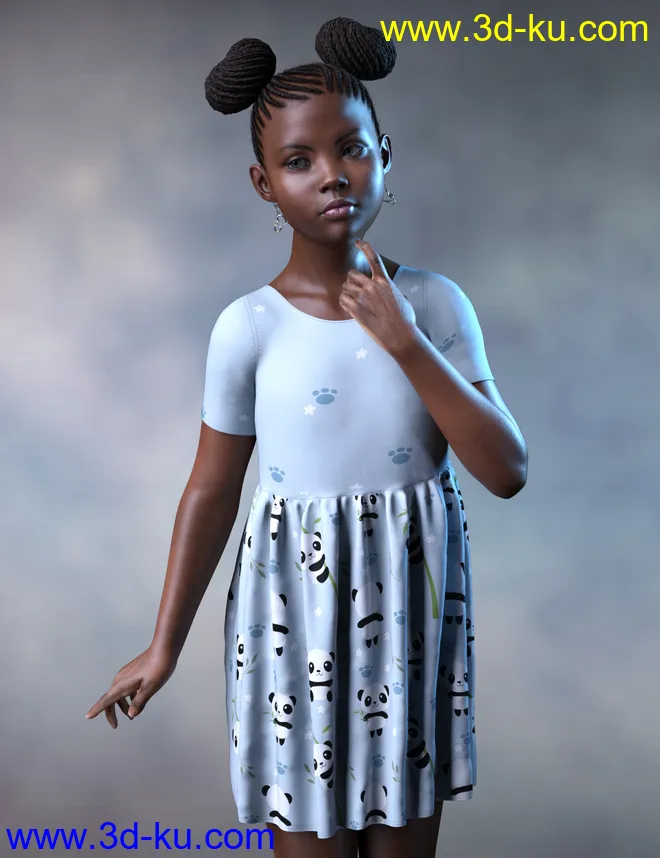 P3D Janet and dForce Dress for Genesis 8 Female模型的图片3