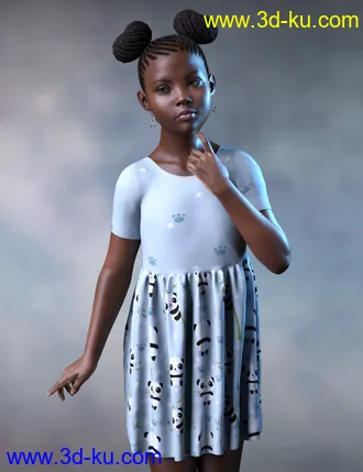 3D打印模型P3D Janet and dForce Dress for Genesis 8 Female的图片