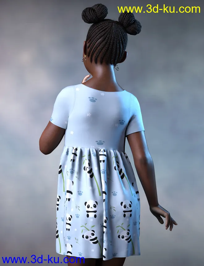 P3D Janet and dForce Dress for Genesis 8 Female模型的图片4