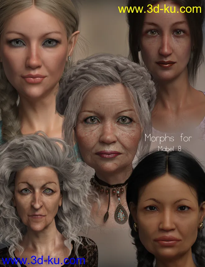 P3D Mabel 8 Enhanced Morphs Package模型的图片1