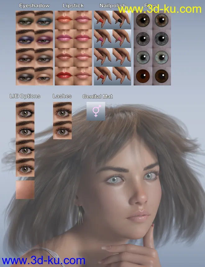 P3D Saskia HD for Genesis 8 Female(s)模型的图片11