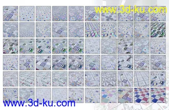 3D打印模型Patchwork Chic Floor Tile Iray Shaders的图片