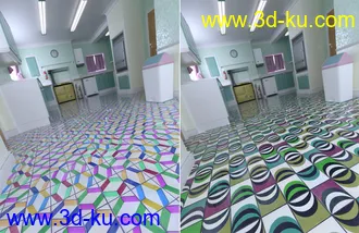 3D打印模型Patchwork Chic Floor Tile Iray Shaders的图片