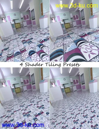3D打印模型Patchwork Chic Floor Tile Iray Shaders的图片
