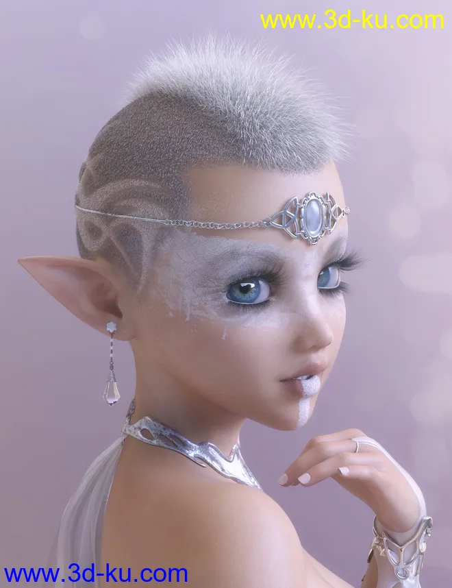 Pattern Hair for Genesis 3 and 8模型的图片10