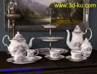 3D打印模型Patterns for Vintage Tea Service Iray的图片