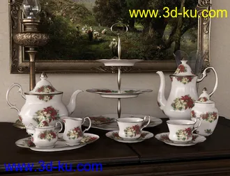 3D打印模型Patterns for Vintage Tea Service Iray的图片