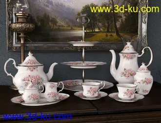 3D打印模型Patterns for Vintage Tea Service Iray的图片