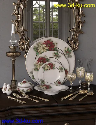 3D打印模型Patterns Vintage China 1 Iray的图片