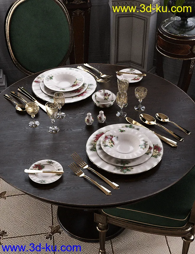 Patterns Vintage China 1 Iray模型的图片2