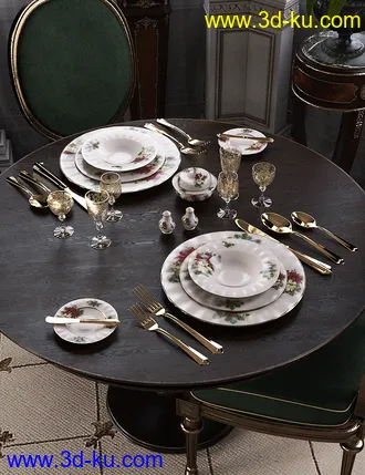 3D打印模型Patterns Vintage China 1 Iray的图片