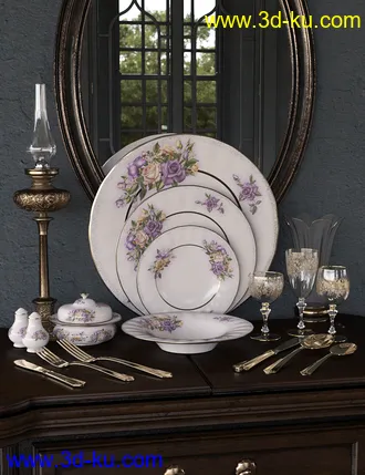 3D打印模型Patterns Vintage China 1 Iray的图片