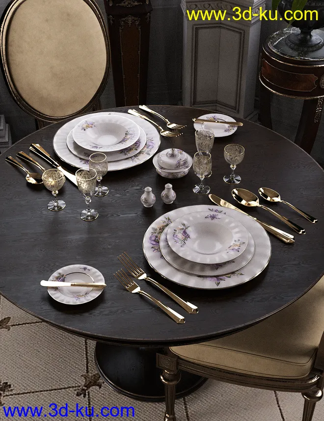 Patterns Vintage China 1 Iray模型的图片4