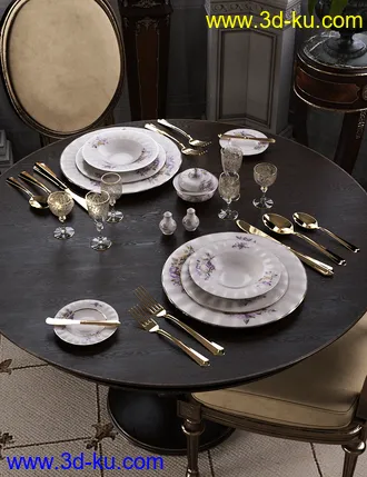 3D打印模型Patterns Vintage China 1 Iray的图片