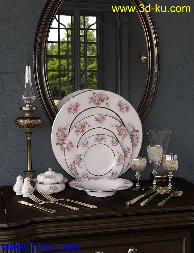 Patterns Vintage China 1 Iray模型的图片7