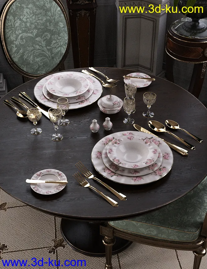 Patterns Vintage China 1 Iray模型的图片8