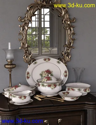 3D打印模型Patterns Vintage China 2 Iray的图片