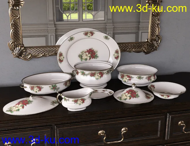 Patterns Vintage China 2 Iray模型的图片2