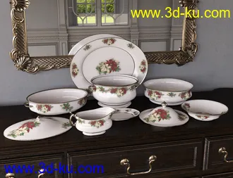 3D打印模型Patterns Vintage China 2 Iray的图片