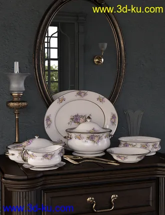 3D打印模型Patterns Vintage China 2 Iray的图片