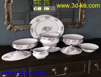 3D打印模型Patterns Vintage China 2 Iray的图片
