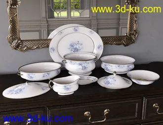 3D打印模型Patterns Vintage China 2 Iray的图片
