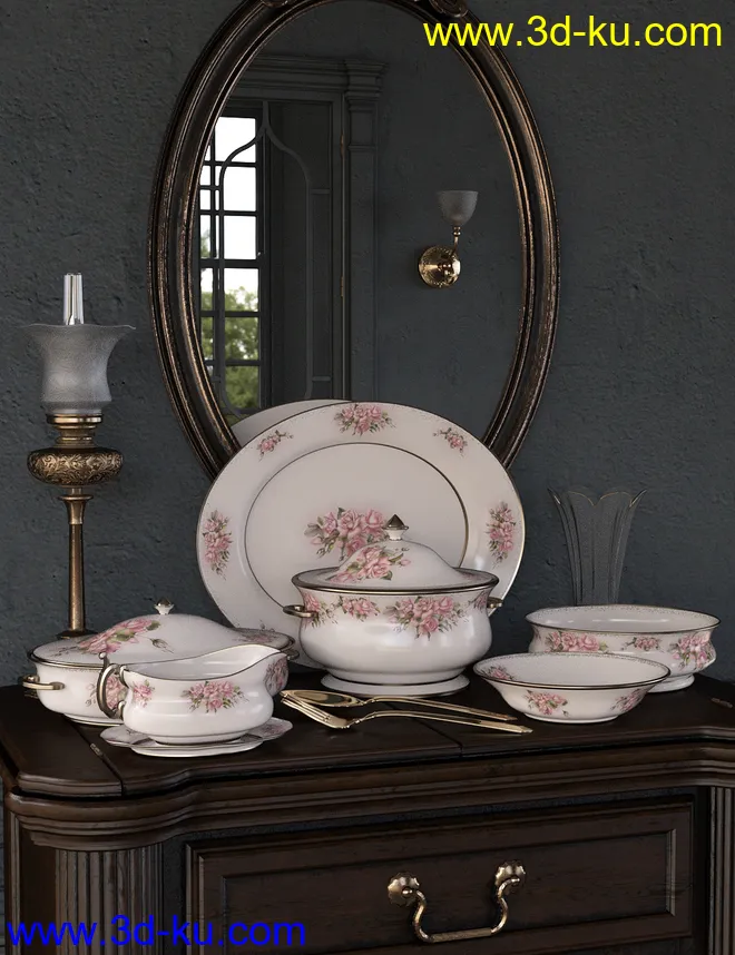 Patterns Vintage China 2 Iray模型的图片7