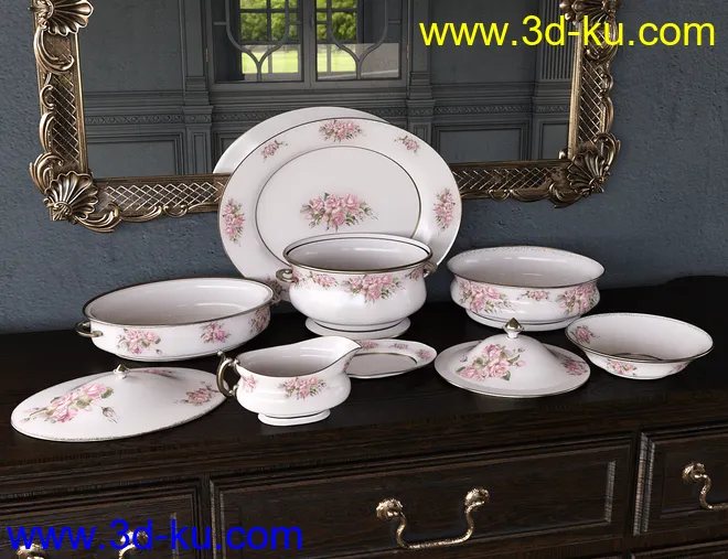 Patterns Vintage China 2 Iray模型的图片8