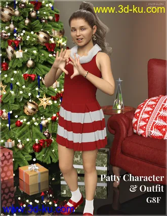 3D打印模型Patty Character & Outfit for Genesis 8 Female的图片