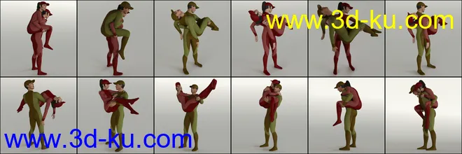 People Carrying People - 25 Pose Pairs (Genesis 8)模型的图片6