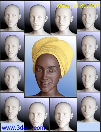 3D打印模型People of Earth - Faces of Africa Genesis 8 Female的图片