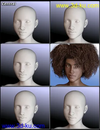 3D打印模型People of Earth - Faces of Africa Genesis 8 Female的图片