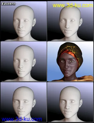 3D打印模型People of Earth - Faces of Africa Genesis 8 Female的图片