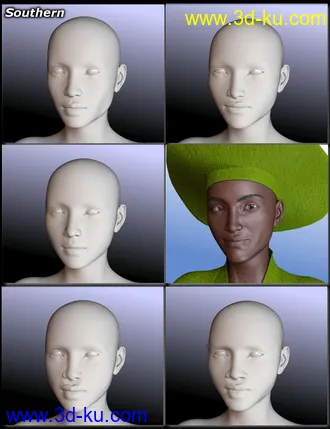 3D打印模型People of Earth - Faces of Africa Genesis 8 Female的图片