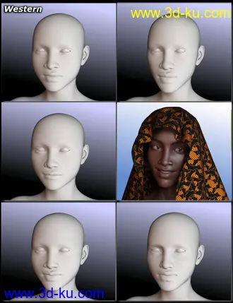 3D打印模型People of Earth - Faces of Africa Genesis 8 Female的图片